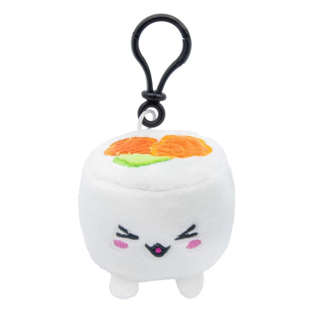 Plushi Plush Figure Keychain Uramaki Sushi with Salmon.