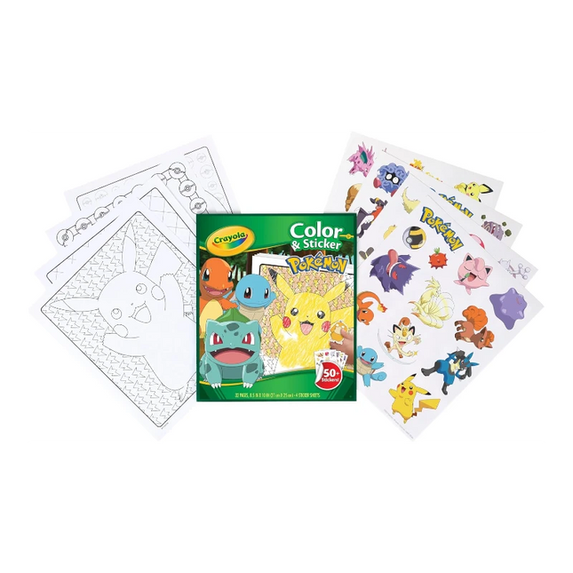 Pokémon Album da Colorare con Sticker 32 Pagine – Crayola