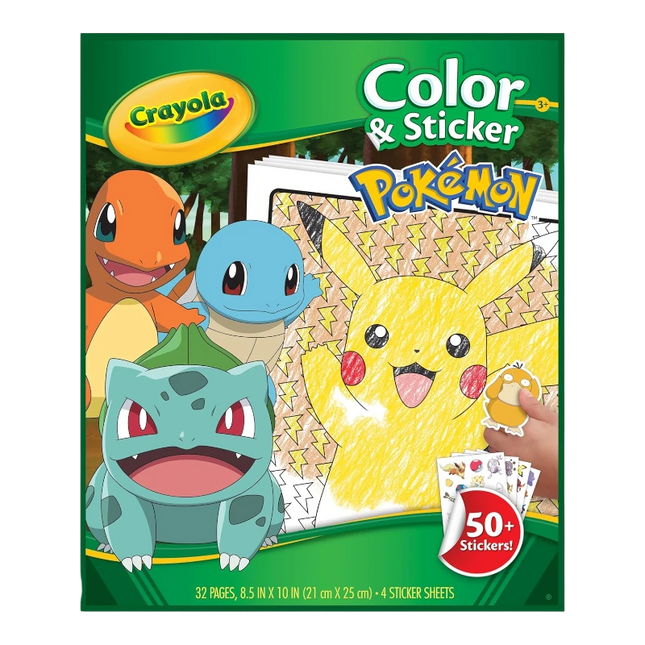 Pokémon Album da Colorare con Sticker 32 Pagine – Crayola