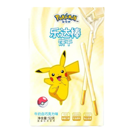 Pokémon Biscotti Stick Ricoperti di Cioccolato Bianco