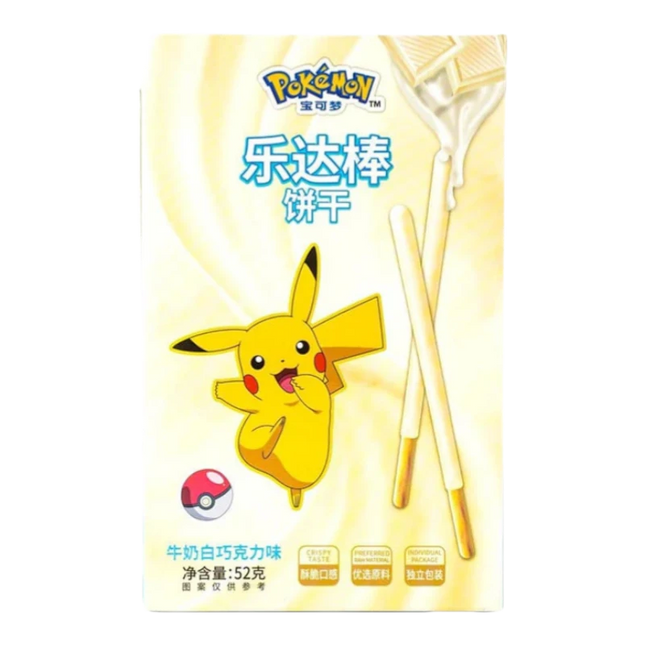 Pokémon Biscotti Stick Ricoperti di Cioccolato Bianco