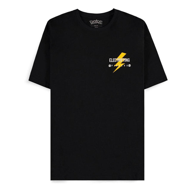 Pokemon - Pikachu T-Shirt Black Electrifying Line-art Size S