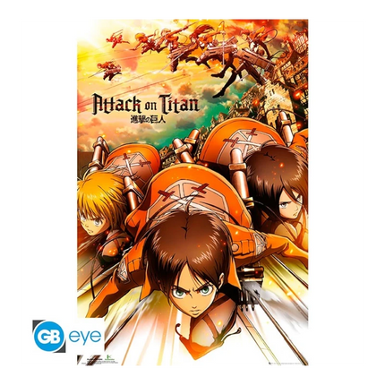 Poster Attack on Titan Squadra Ricognizione 91,5 x 61 cm