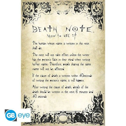Poster Death Note How To Use It 91,5 x 61 cm (FP4064)