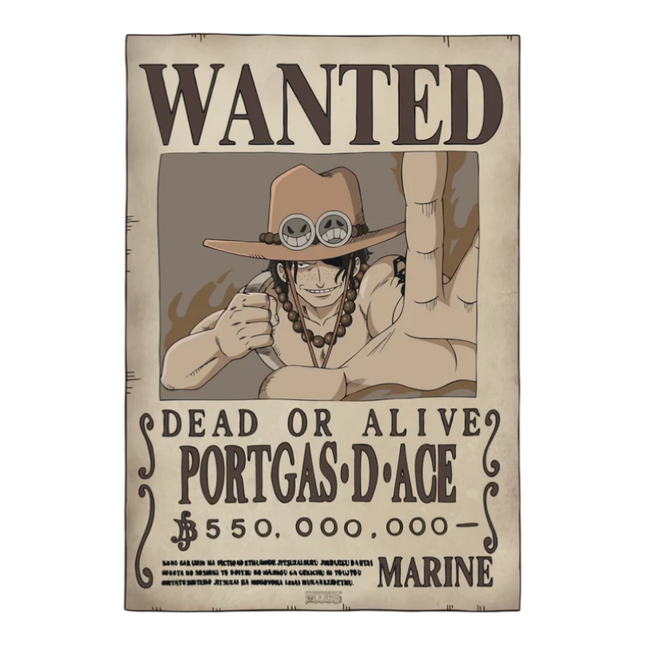 Poster One Piece Wanted Portgas D. Ace 91,5 x 61 cm (ABYDCO410)