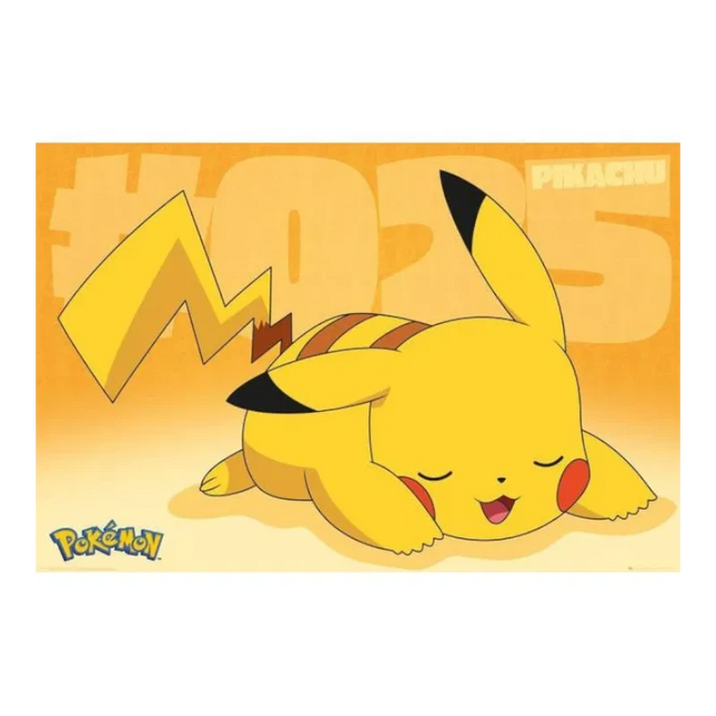 Poster Pokémon Pikachu Sleeping 91,5 x 61 cm (FP4972)
