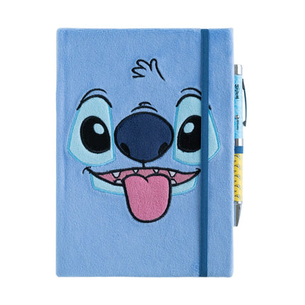 QUADERNO PREMIUM A5 CON PENNA PROIETTORE E COPERTINA PELUCHE DISNEY STITCH TROPICALE