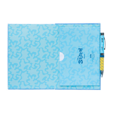 QUADERNO PREMIUM A5 CON PENNA PROIETTORE E COPERTINA PELUCHE DISNEY STITCH TROPICALE