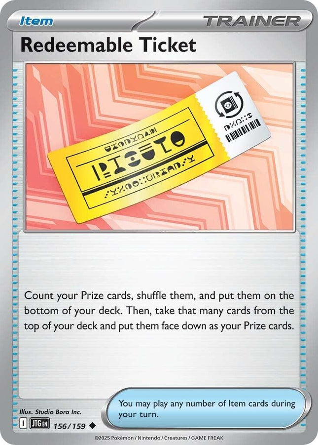 JTG-156 · Redeemable Ticket (ITA)