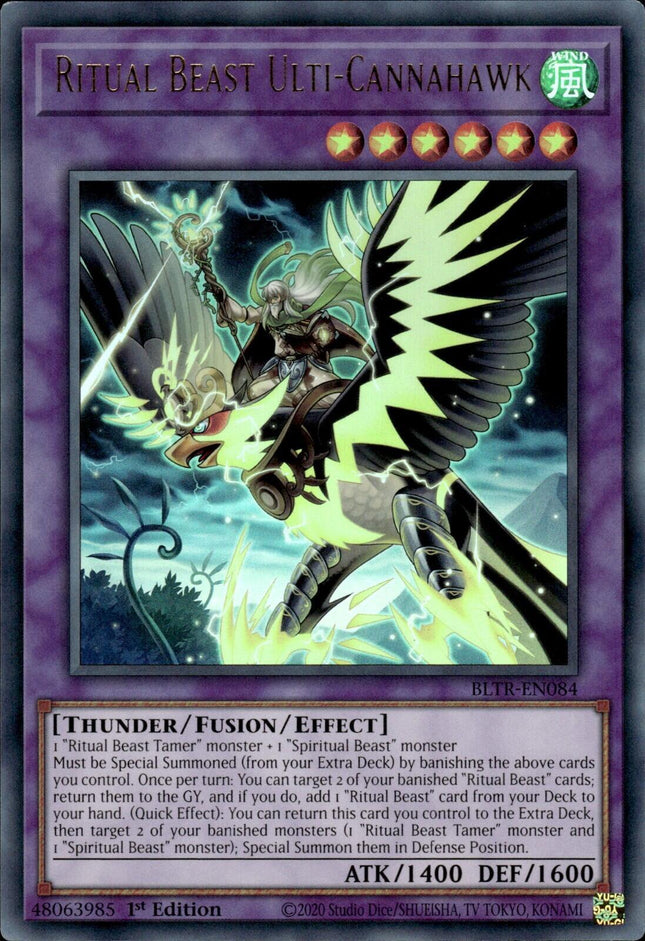 BLTR-084 · Bestia Spirito Ulti-Cannahawk / Ritual Beast Ulti-Cannahawk UR (ENG)