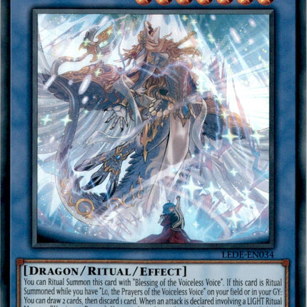 LEDE-034u · Saffira, Divine Dragon of the Voiceless Voice UR (ENG)
