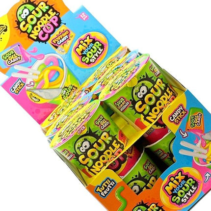 Sour Noodle Cup – Caramelle Gommose con Gel, Polvere Frizzante e Bacchette (1 pezzo)