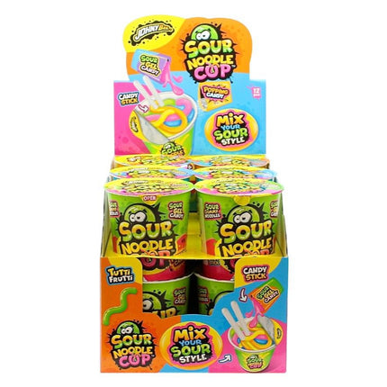 Sour Noodle Cup – Caramelle Gommose con Gel, Polvere Frizzante e Bacchette (1 pezzo)