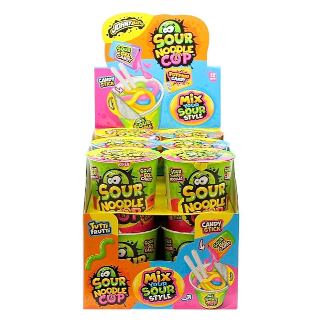 Sour Noodle Cup – Caramelle Gommose con Gel, Polvere Frizzante e Bacchette (1 pezzo)