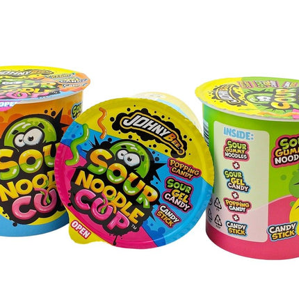 Sour Noodle Cup – Caramelle Gommose con Gel, Polvere Frizzante e Bacchette (1 pezzo)