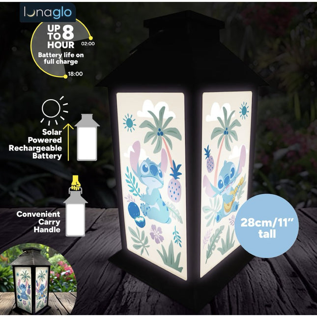 Stitch – LunaGlo Outdoor Solar Lantern 11"'