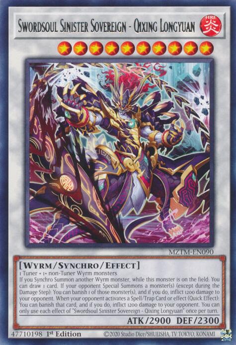 MZTM-090 · Regnante Sinistro Spadanima - Qixing Longyuan / Swordsoul Sinister Sovereign - Qixing Longyuan R (ITA)