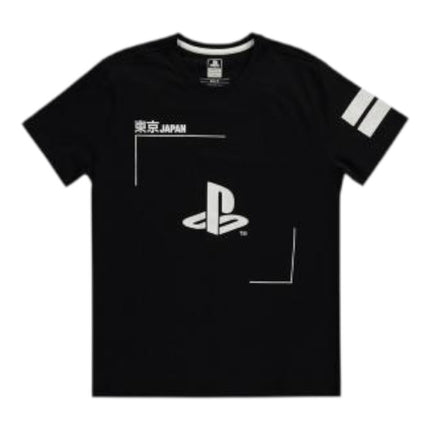 Sony PlayStation - T-shirt Logo Bianco e Nero (M)