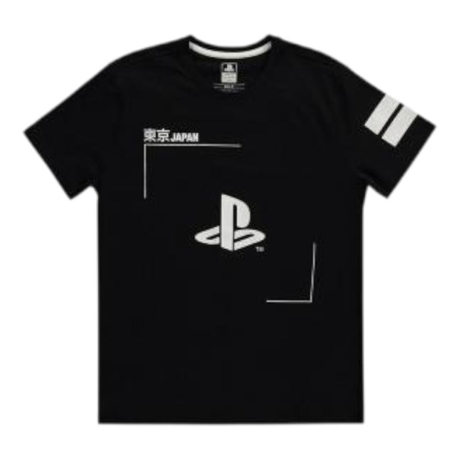 Sony PlayStation - T-shirt Logo Bianco e Nero (M)