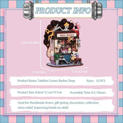 TALEBOX CORNER - Mini House Kit - Hair Salon - 53pc