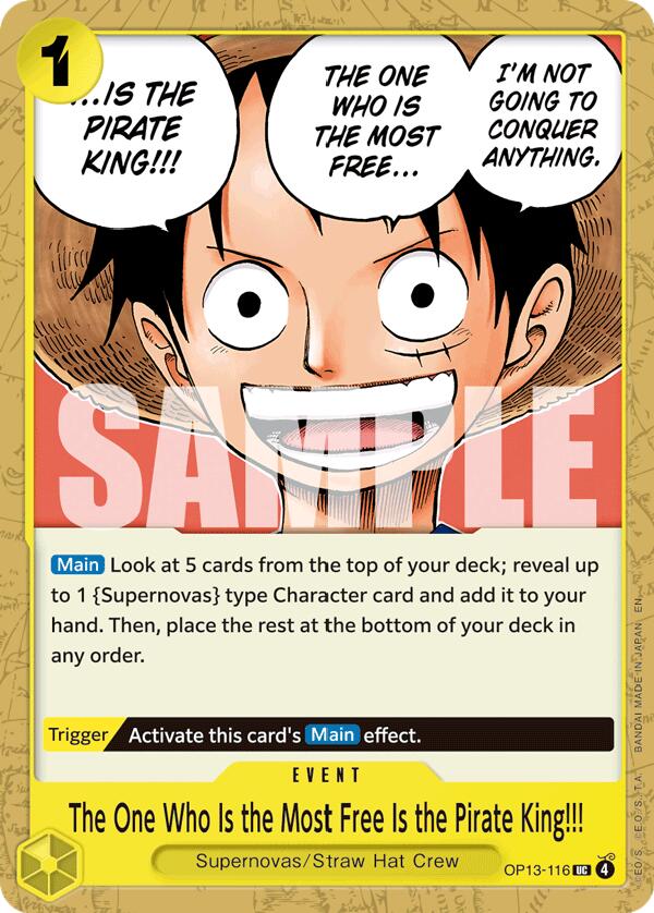 OP13-116 · The One Who Is the Most Free Is the Pirate King!!!
