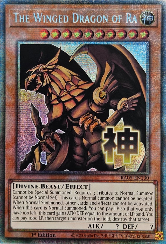 RA05-130sl · Drago Alato di Ra / The Winged Dragon of Ra STR (ITA)