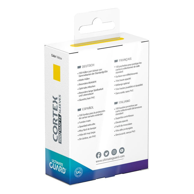 Guard Cortex Sleeves Matte Standard Size (100) - Yellow