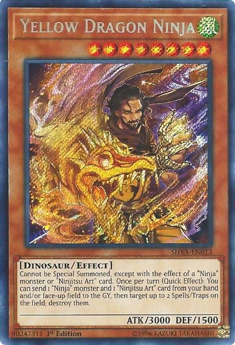 SHVA-013sec · Ninja Drago Giallo / Yellow Dragon Ninja SCR (ITA)